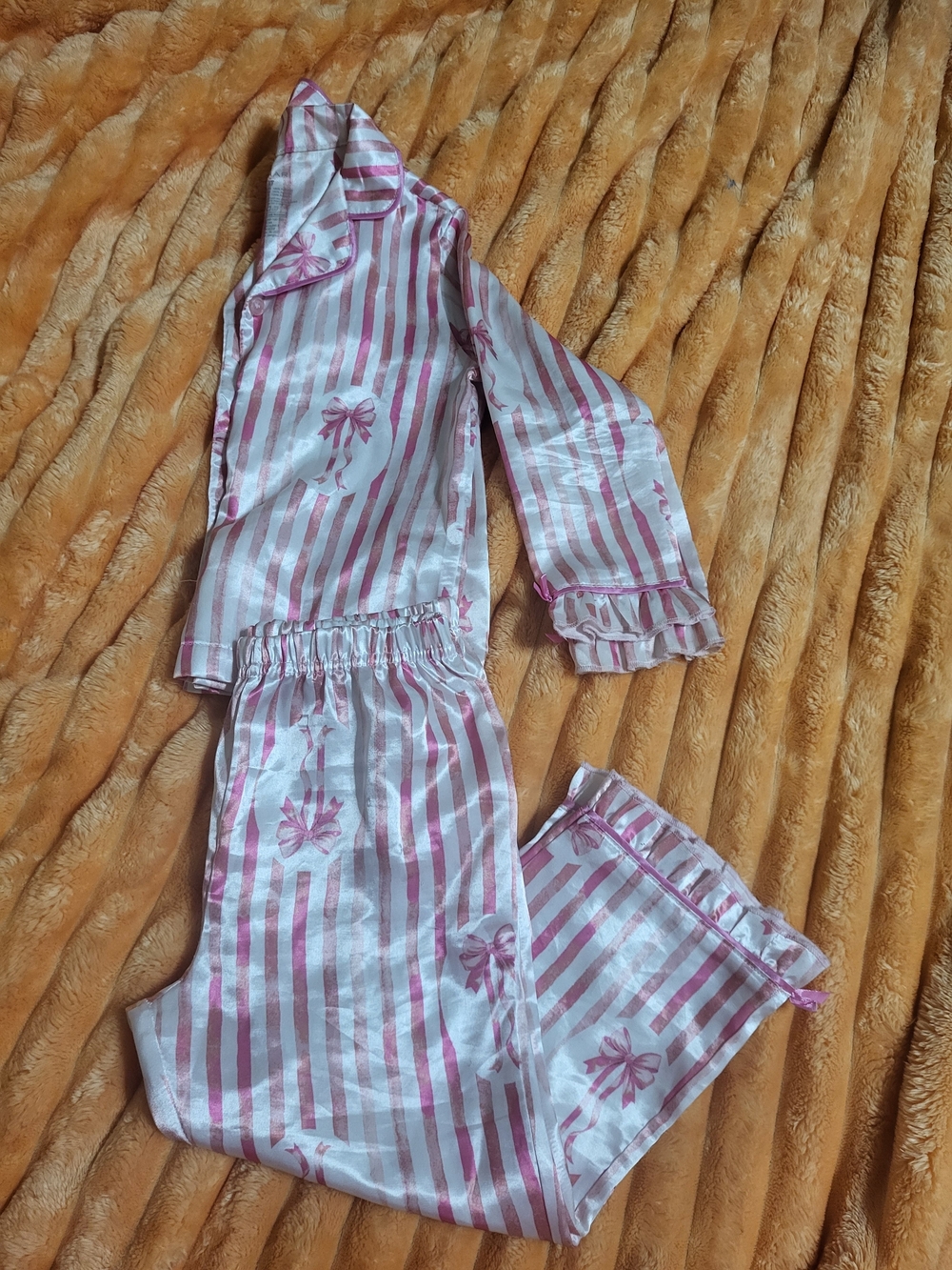 Tahari Striped Floral Girls Pajama Set - Picture 3 of 4